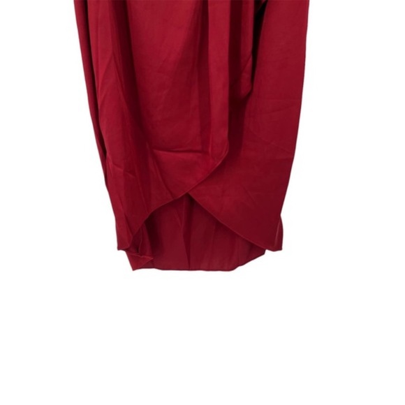Entro Red Drape Dress - Picture 4 of 6
